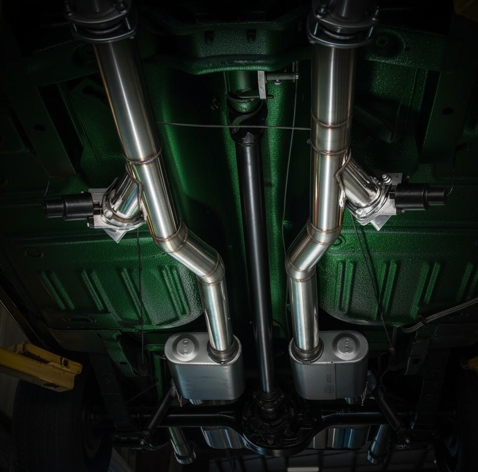 Installed exhaust cutout photo 2