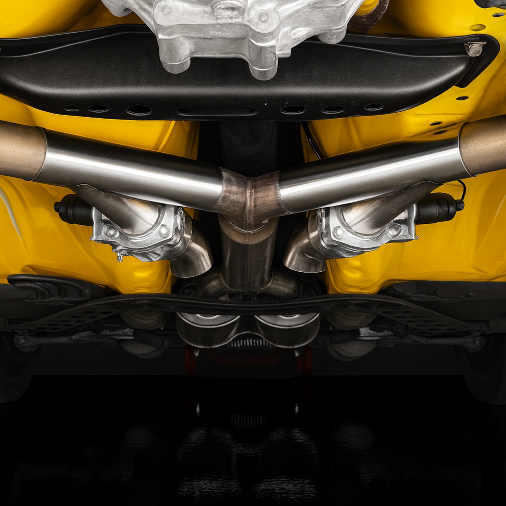 Installed exhaust cutout photo 3