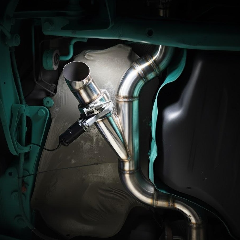 Installed exhaust cutout photo 4