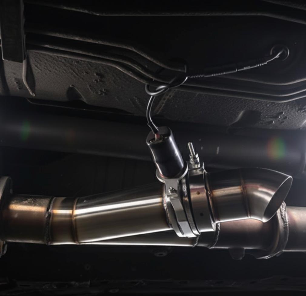 Installed exhaust cutout photo 7
